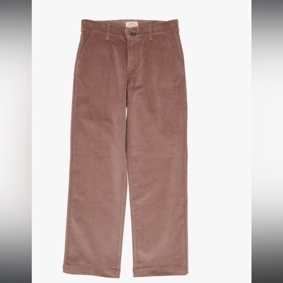 NWT Beaufort Bonnet Prep School Gray Bay Brown Corduroy Pants 10 - Picture 1 of 2